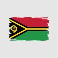 bandeira de vanuatu com estilo de pincel aquarela vetor