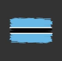 bandeira do botswana com estilo de pincel aquarela vetor