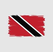 bandeira de Trinidad e Tobago com estilo pincel vetor