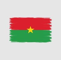 bandeira do burkina faso com vetor de estilo de pincel aquarela