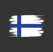 escova de bandeira da finlândia vetor