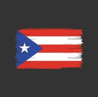 pincel de bandeira de porto rico vetor