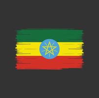 escova de bandeira da etiópia vetor