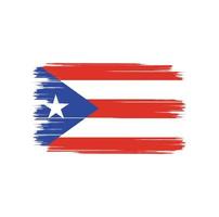 pincel de bandeira de porto rico vetor