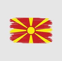 pincel de bandeira da macedônia do norte vetor