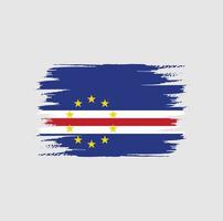 escova de bandeira de cabo verde vetor