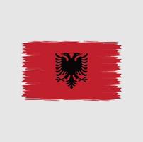 bandeira da albânia com vetor de estilo de pincel aquarela
