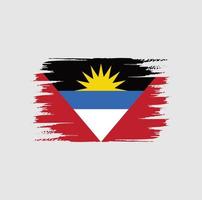 escova de bandeira de antigua e barbuda vetor
