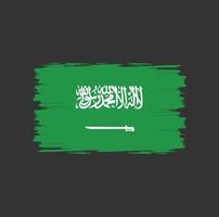 bandeira da Arábia Saudita com estilo pincel vetor