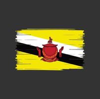 escova de bandeira de brunei vetor