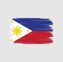 pincel de bandeira filipinas vetor