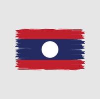 bandeira do laos com vetor de estilo de pincel