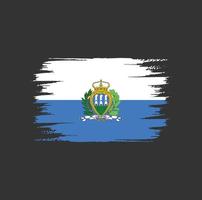 escova de bandeira de são marino vetor