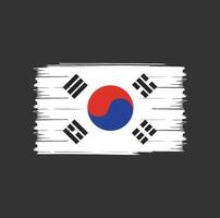 escova de bandeira da coreia do sul vetor