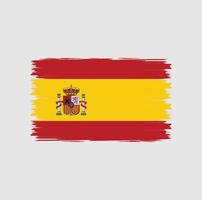 bandeira da espanha com vetor de estilo de pincel aquarela