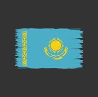 bandeira do cazaquistão com vetor de estilo de pincel