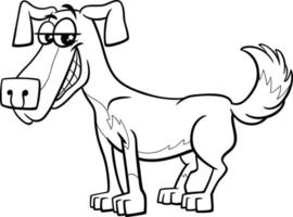 página de livro de colorir de personagem animal cão dos desenhos animados vetor