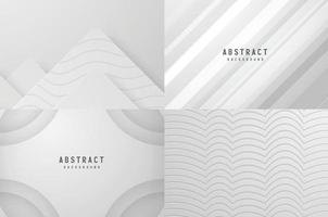 banner abstrato geométrico branco e cinza cor ilustração vetorial de fundo. vetor