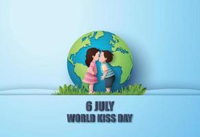dia mundial do beijo. vetor