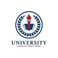 emblema de logotipo de educação para universidade, faculdade, academia, curso, instituições de ensino, organizações vetor