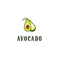 ilustração vetorial de design de logotipo de frutas de abacate vetor