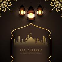 Design de fundo elegante religioso abstrato Eid Mubarak vetor