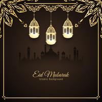 Design de fundo elegante abstrato Eid Mubarak vetor
