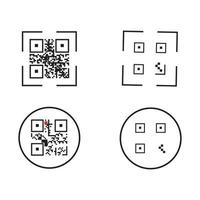 ícone de código qr - ilustrações de elementos de identificação, sinal vetorial vetor