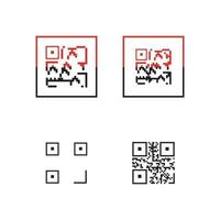 ícone de código qr - ilustrações de elementos de identificação, sinal vetorial vetor