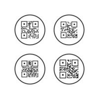 ícone de código qr - ilustrações de elementos de identificação, sinal vetorial vetor