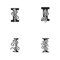 letra i logotipo alfabeto logotipo design vetorial vetor