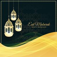 Fundo decorativo abstrato elegante Eid Mubarak vetor