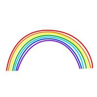 arco-íris multicolorido em um fundo branco.
