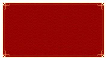 design de banner do festival de feliz ano novo chinês vermelho e dourado. banner com vetor de ornamento festivo asiático.