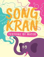 Festival da Água Songkran vetor