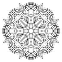 padrão de mandala abstrata de vetor. arte na parede. livro de colorir rendas padrão a tatuagem. design para uma camisa de pintura de papel de parede e design de adesivo de azulejo, ornamento de círculo decorativo em estilo oriental étnico vetor