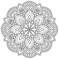 padrão de mandala abstrata de vetor. arte na parede. livro de colorir rendas padrão a tatuagem. design para uma camisa de pintura de papel de parede e design de adesivo de azulejo, ornamento de círculo decorativo em estilo oriental étnico vetor