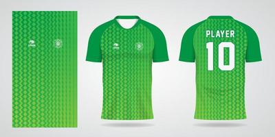 modelo de design de camisa verde esporte vetor