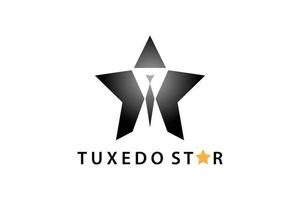 design de logotipo moderno de estrela de smoking vetor