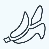 ícone banana - estilo de linha vetor
