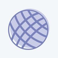 ícone de bola de lã em estilo moderno de dois tons isolado em fundo azul suave vetor