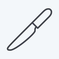 faca de escultura de ícone - estilo de linha - ilustração simples, traçado editável vetor