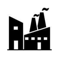 ícone de fábrica ou logotipo isolado em ilustração vetorial de símbolo de sinal de fundo branco - coleção de ícones de vetor de estilo preto de alta qualidade