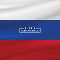 bandeira russa realista. design do dia da independência da rússia vetor