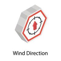 conceitos de direção do vento vetor