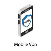 conceitos de VPN móvel vetor