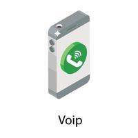 conceitos de voip na moda vetor