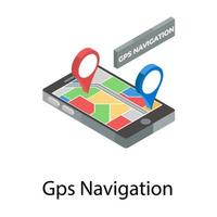 conceitos de navegação gps vetor