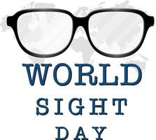 banner do dia mundial da visão com óculos vetor