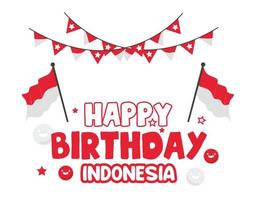 espírito do dia da independência da Indonésia. 17 de agosto use para modelos de feed, banners e planos de fundo. vetor